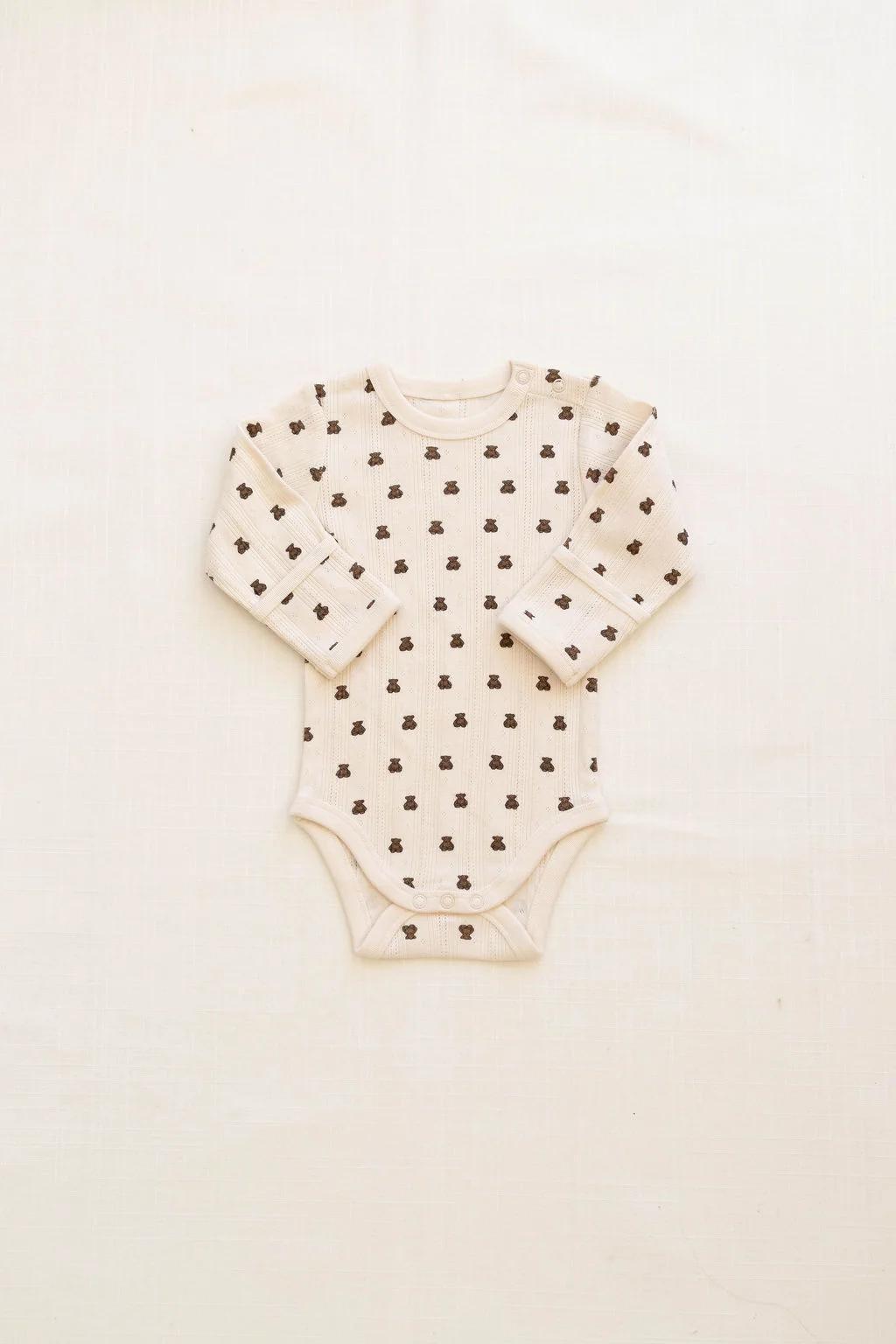 onesie + pant set - pointelle - teddy