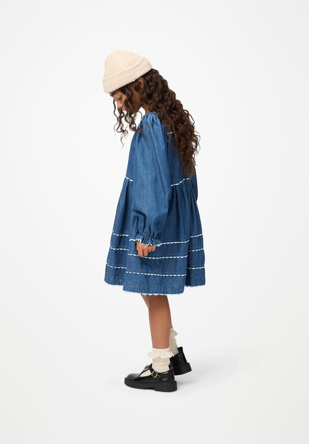 Caren Dress - Mid Blue Wash