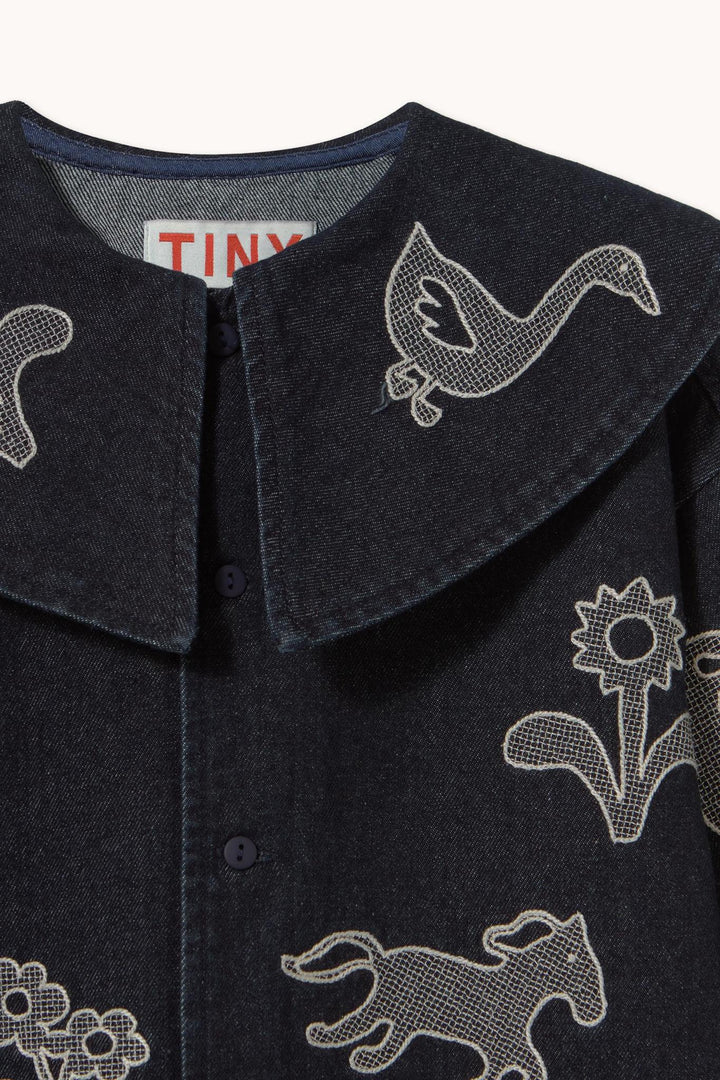 Horses &amp; Flowers Denim Dress