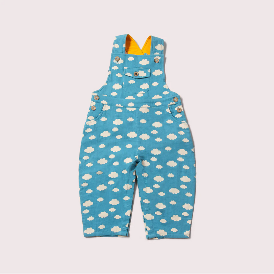 Blue Clouds Dungaree Shorts