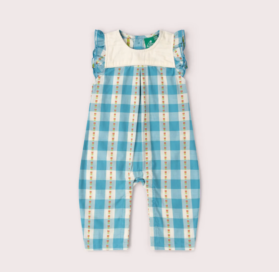 Blue Flowers Frill Summer Romper