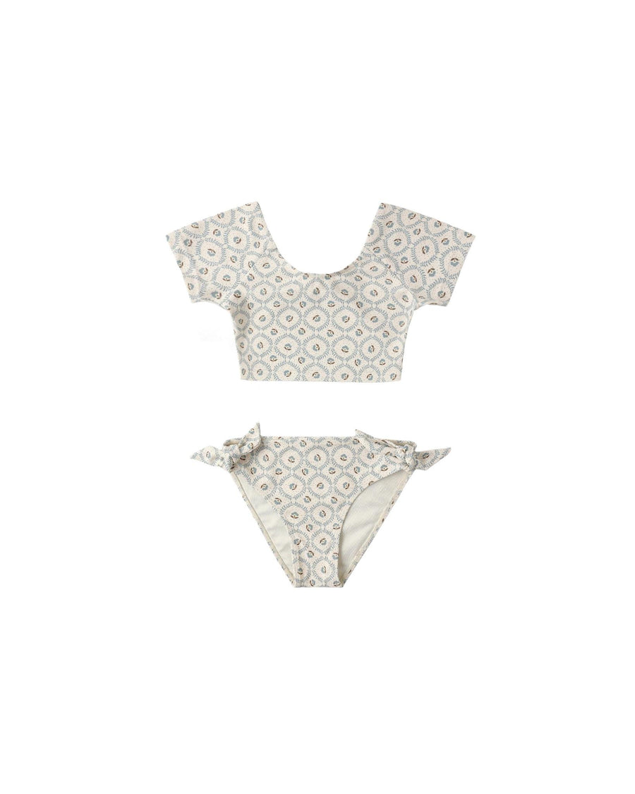 Cropped Rashguard Set - Green Fleur
