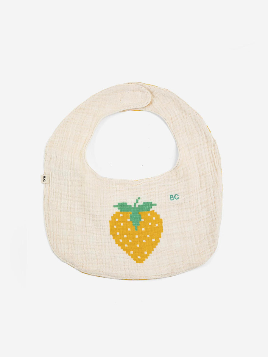 Pixel Strawberry Bib
