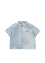 Elliot SS Shirt - Trio Bleu Stripe