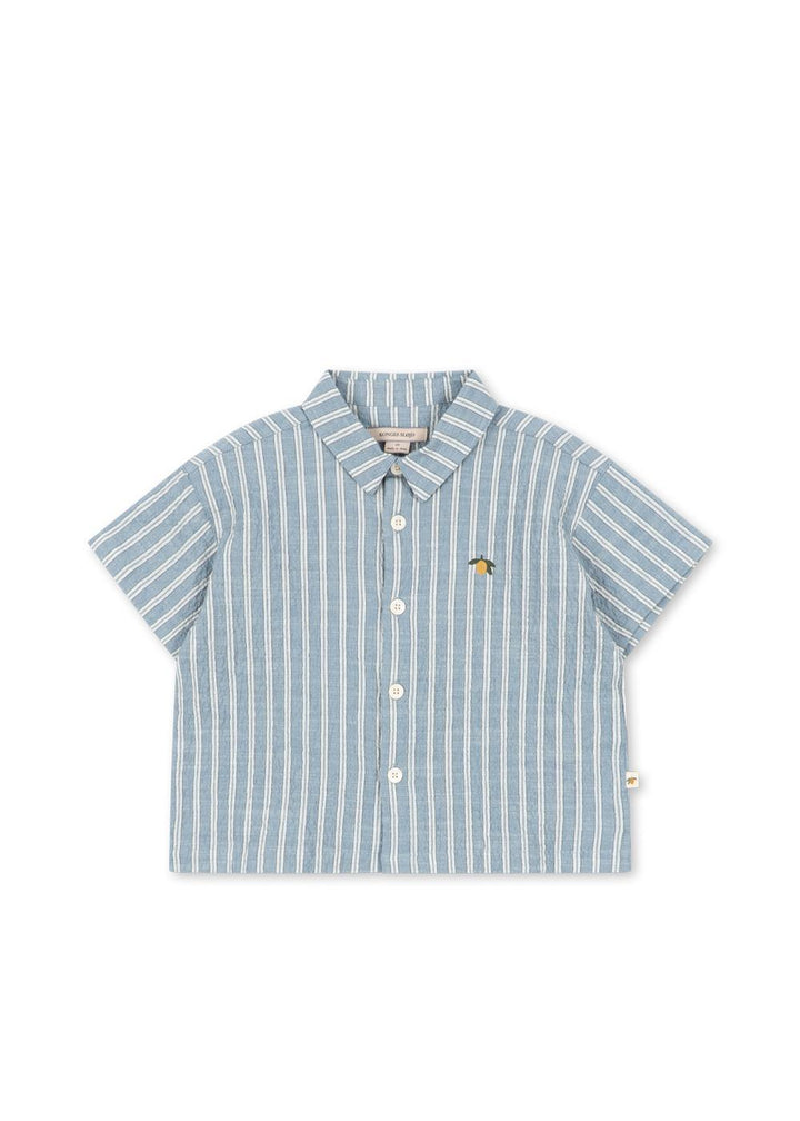 Elliot SS Shirt - Trio Bleu Stripe