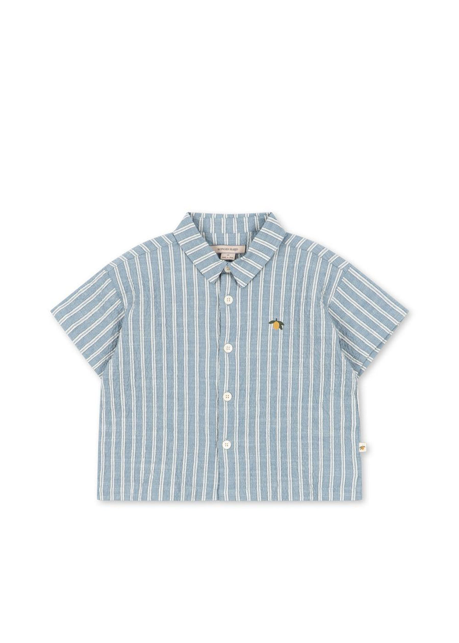 Elliot SS Shirt - Trio Bleu Stripe