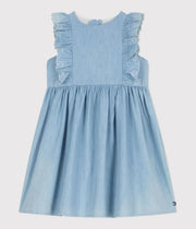 Girl Chambray Dress with Embroidery