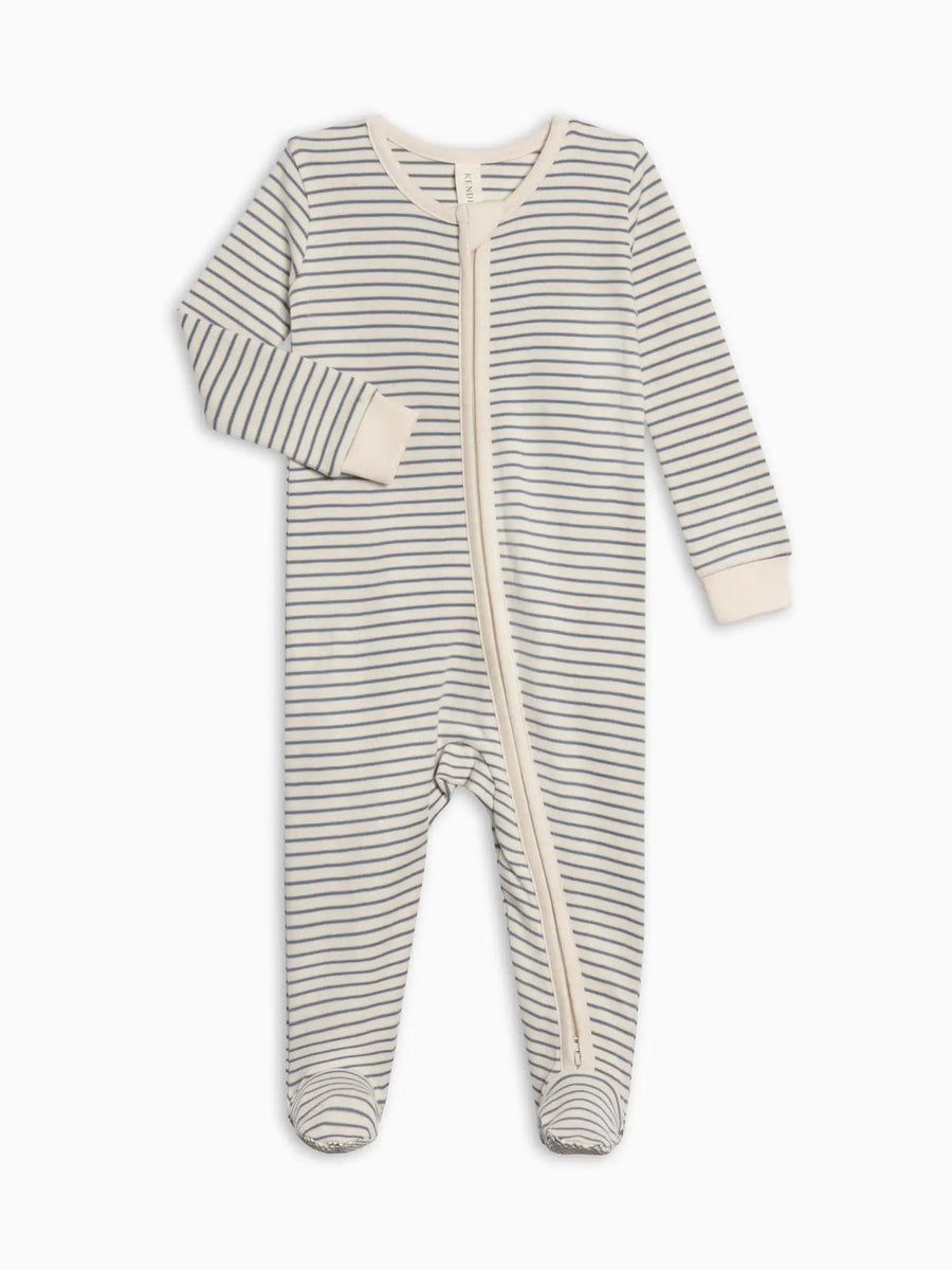 Peyton Zipper Sleeper - Bay Stripe
