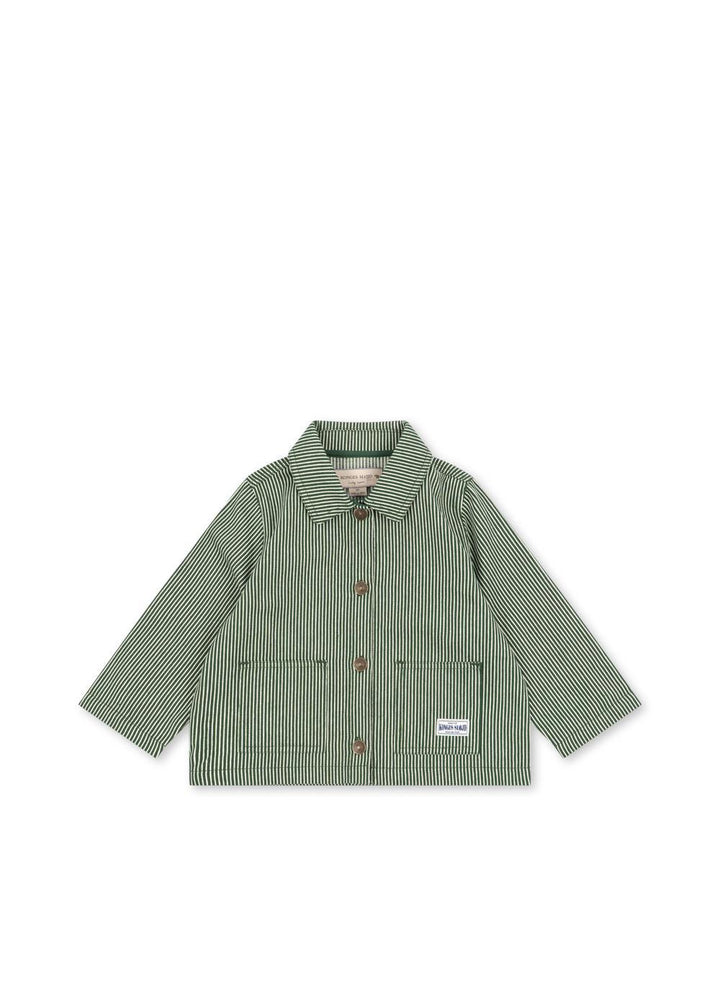 Luc Shirt Jacket - Milk Verte Stripe