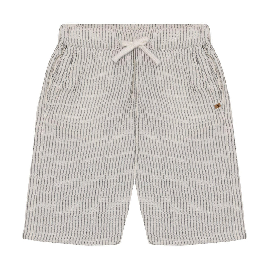 Textured Stripe Bermuda Shorts