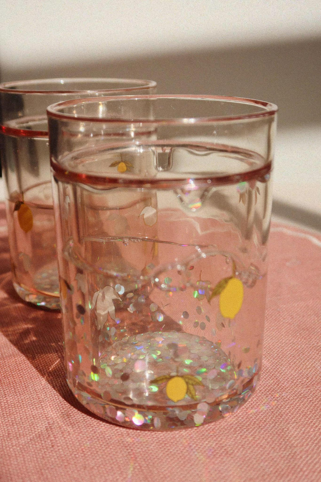 2 Pack Glitter Cups Lemon