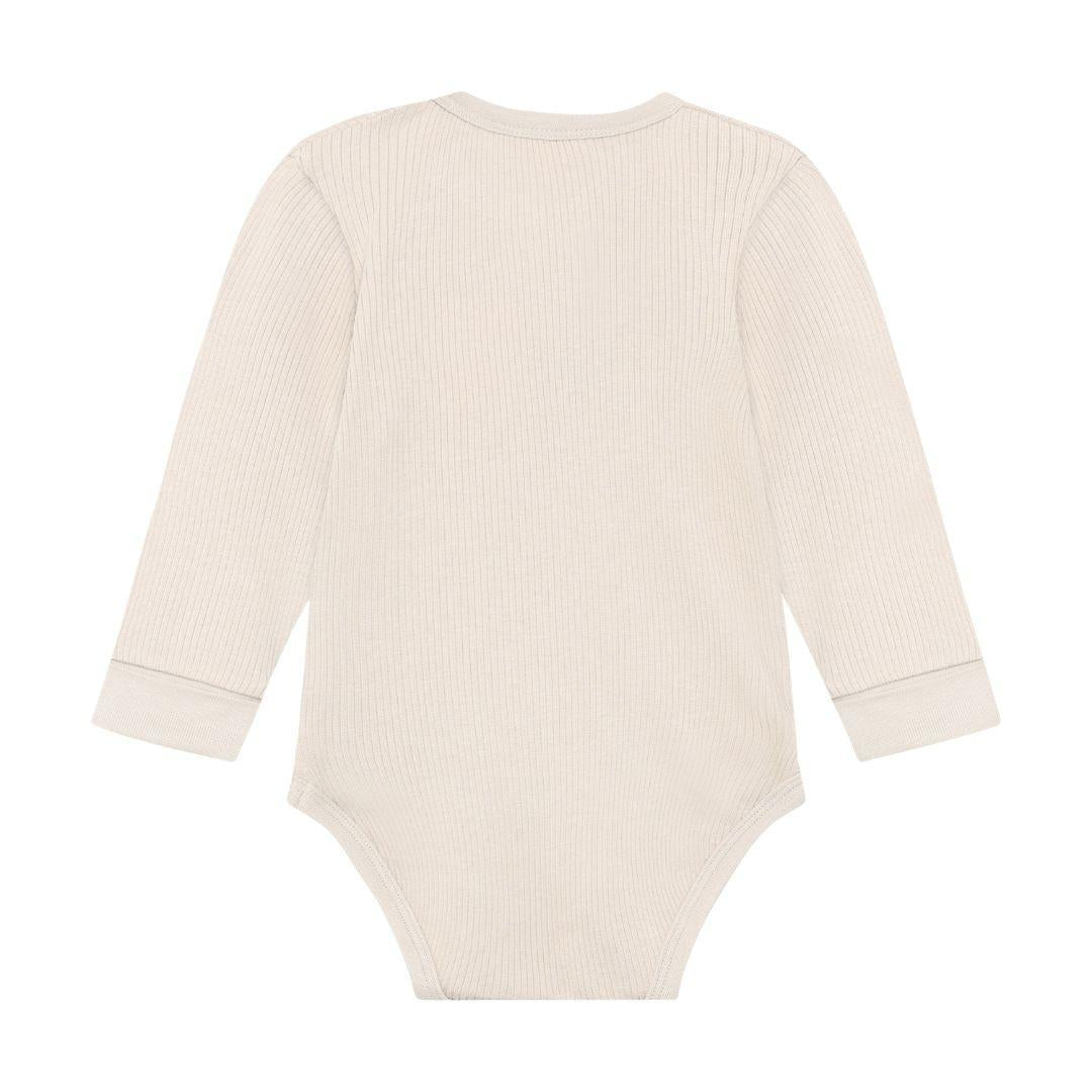Cream Ribbed Henley Onesie