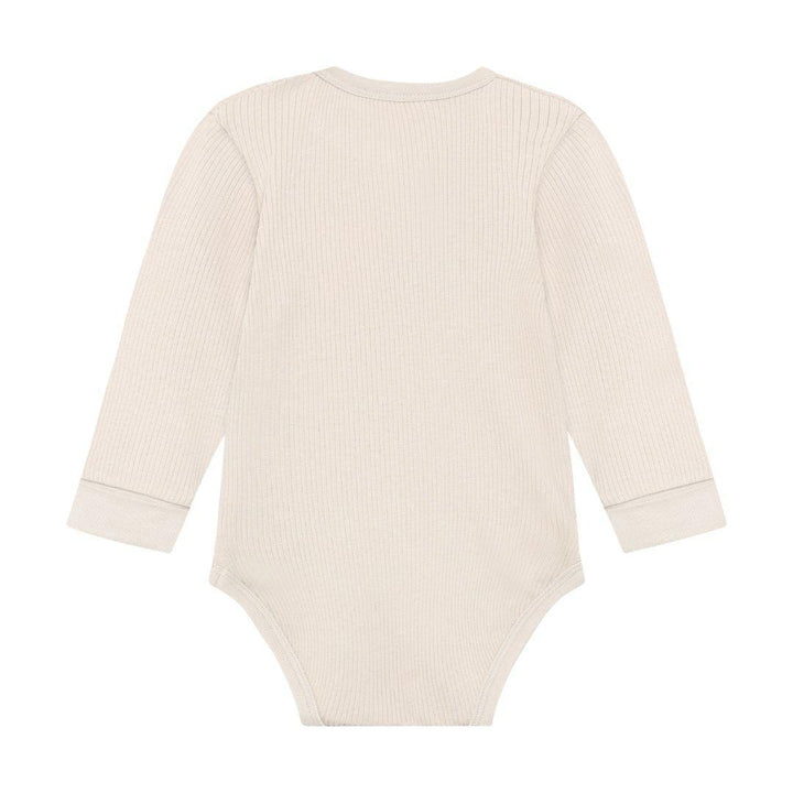 Cream Ribbed Henley Onesie