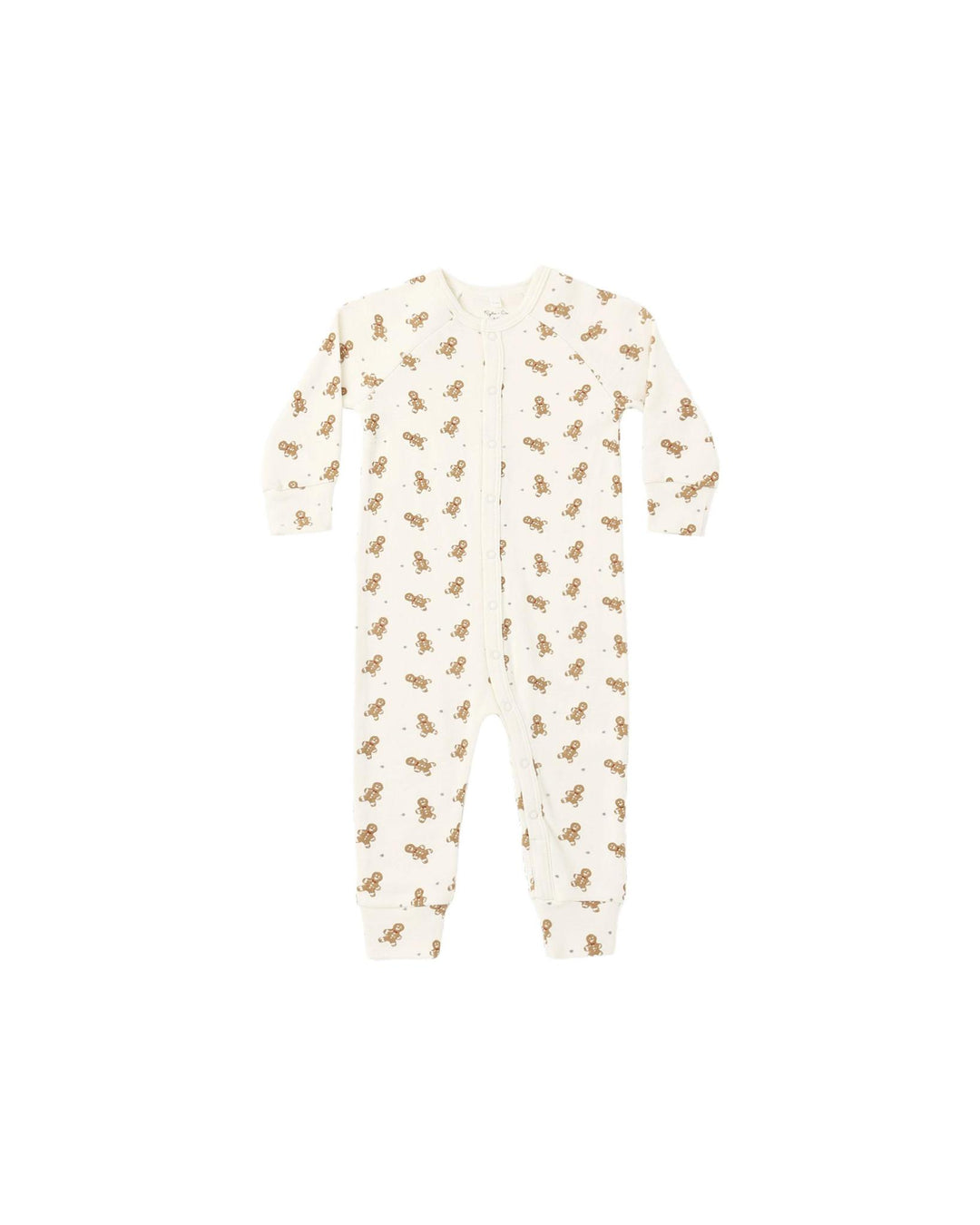 Organic Long John Pajamas - Gingerbread