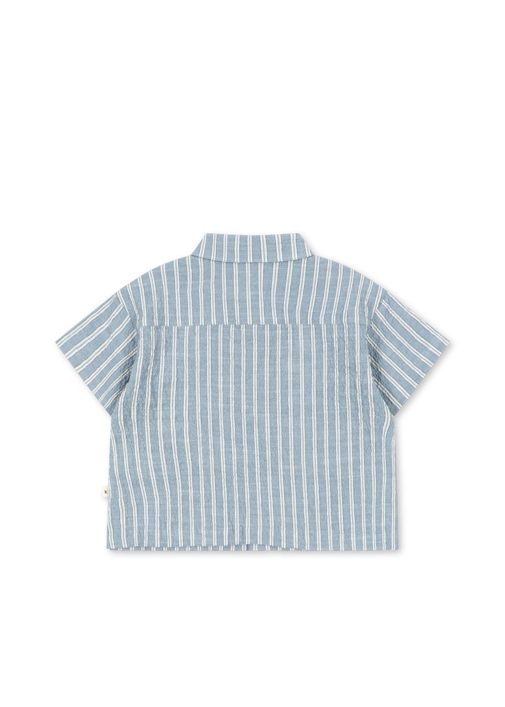Elliot SS Shirt - Trio Bleu Stripe