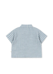 Elliot SS Shirt - Trio Bleu Stripe