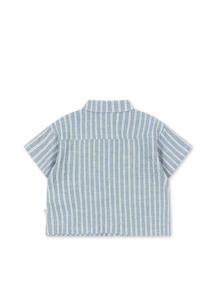 Elliot SS Shirt - Trio Bleu Stripe