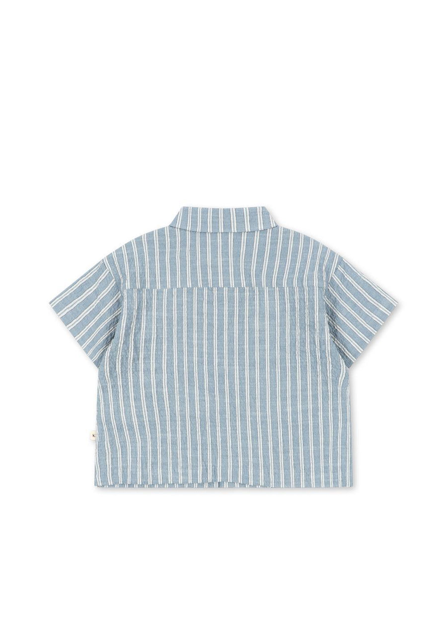 Elliot SS Shirt - Trio Bleu Stripe