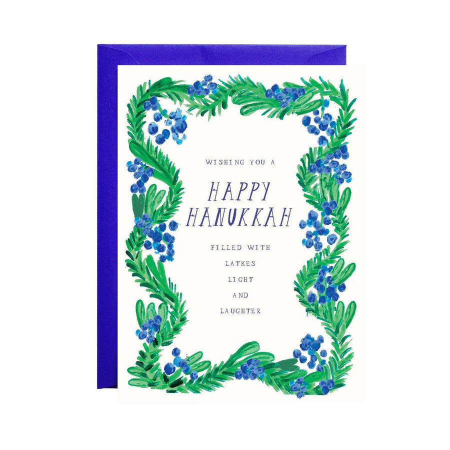 Latkes + Light Hanukkah Card