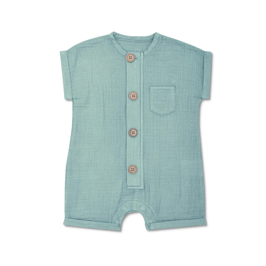 Muslin Romper Teal