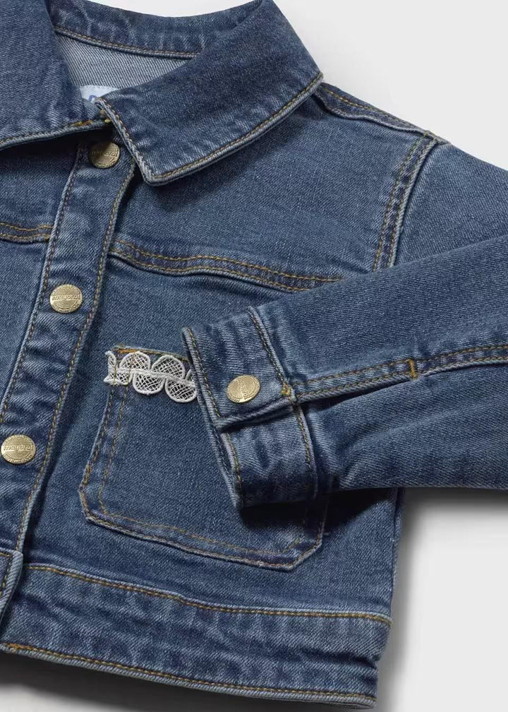 Denim Jacket with Lace