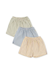3 Pack Azur Shorts - Soleil/Bleu/Basil Stripe