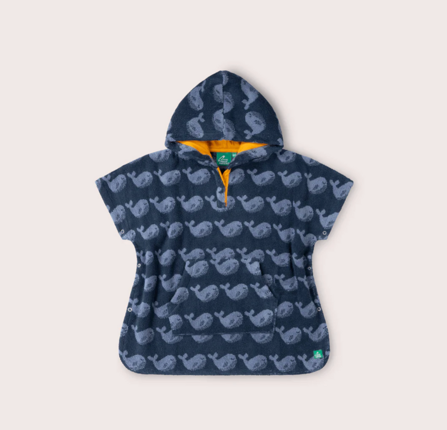 Singing Whales Kids Towel Poncho