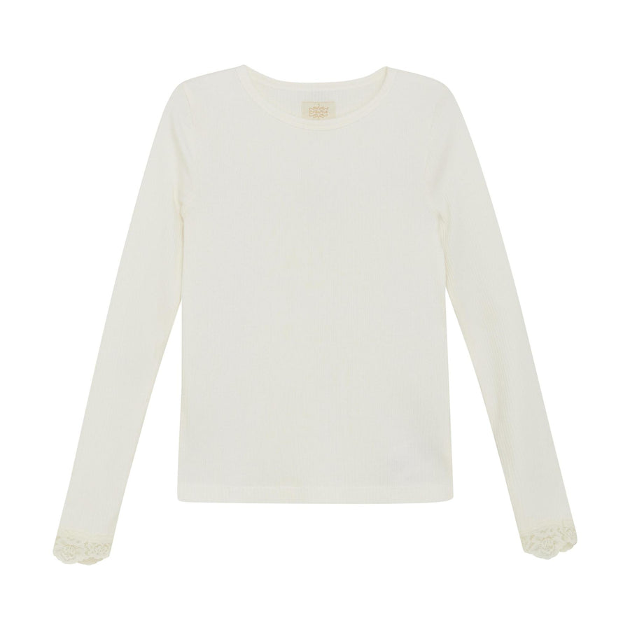 Cream LS Tee