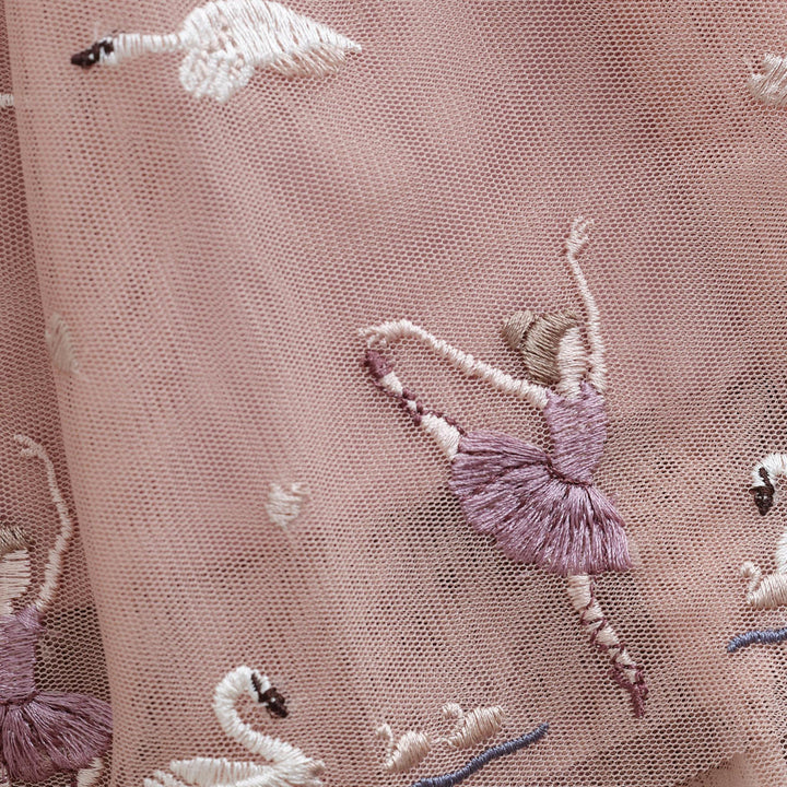 Embroidered Mesh Skirt