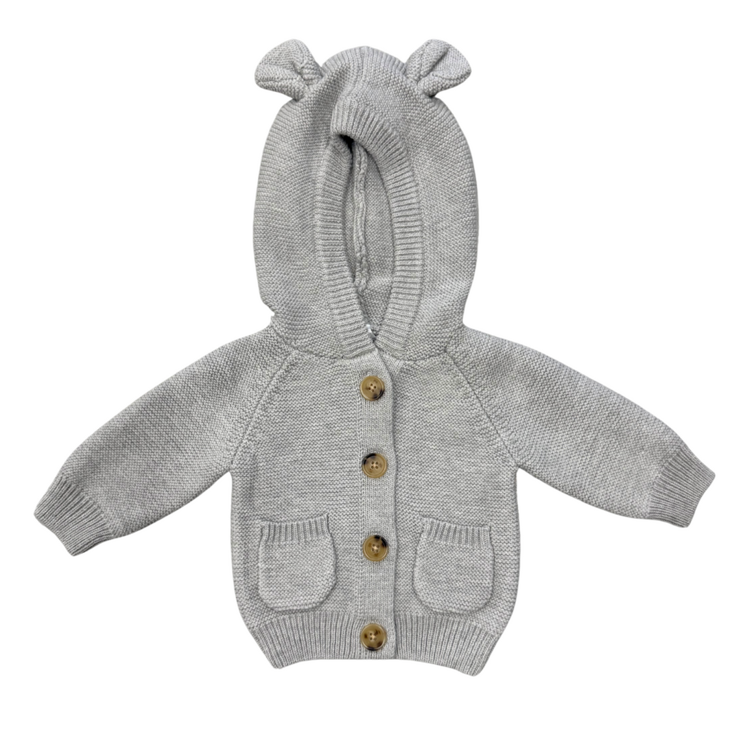 Knit Hoodie - Gray Marble