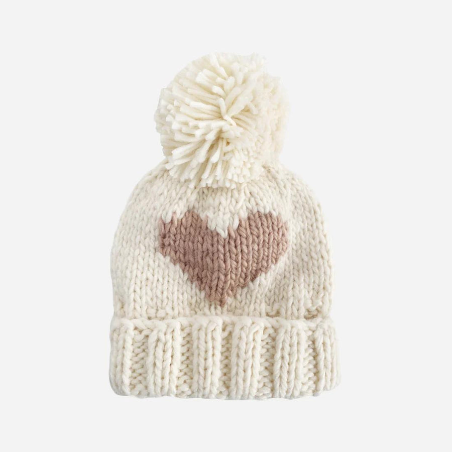 Heart Knit Hat - Blush