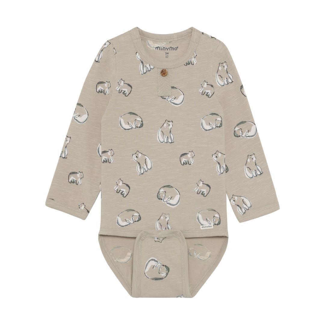 Stone Bear Print Onesie