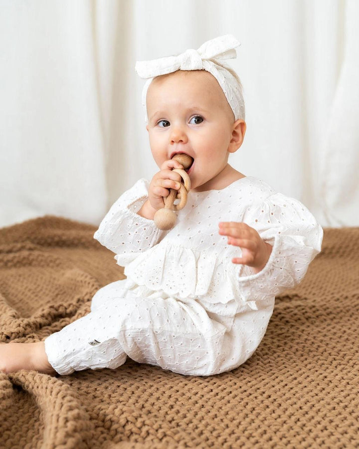 Astrid Schiffli Jumpsuit &amp; Headband