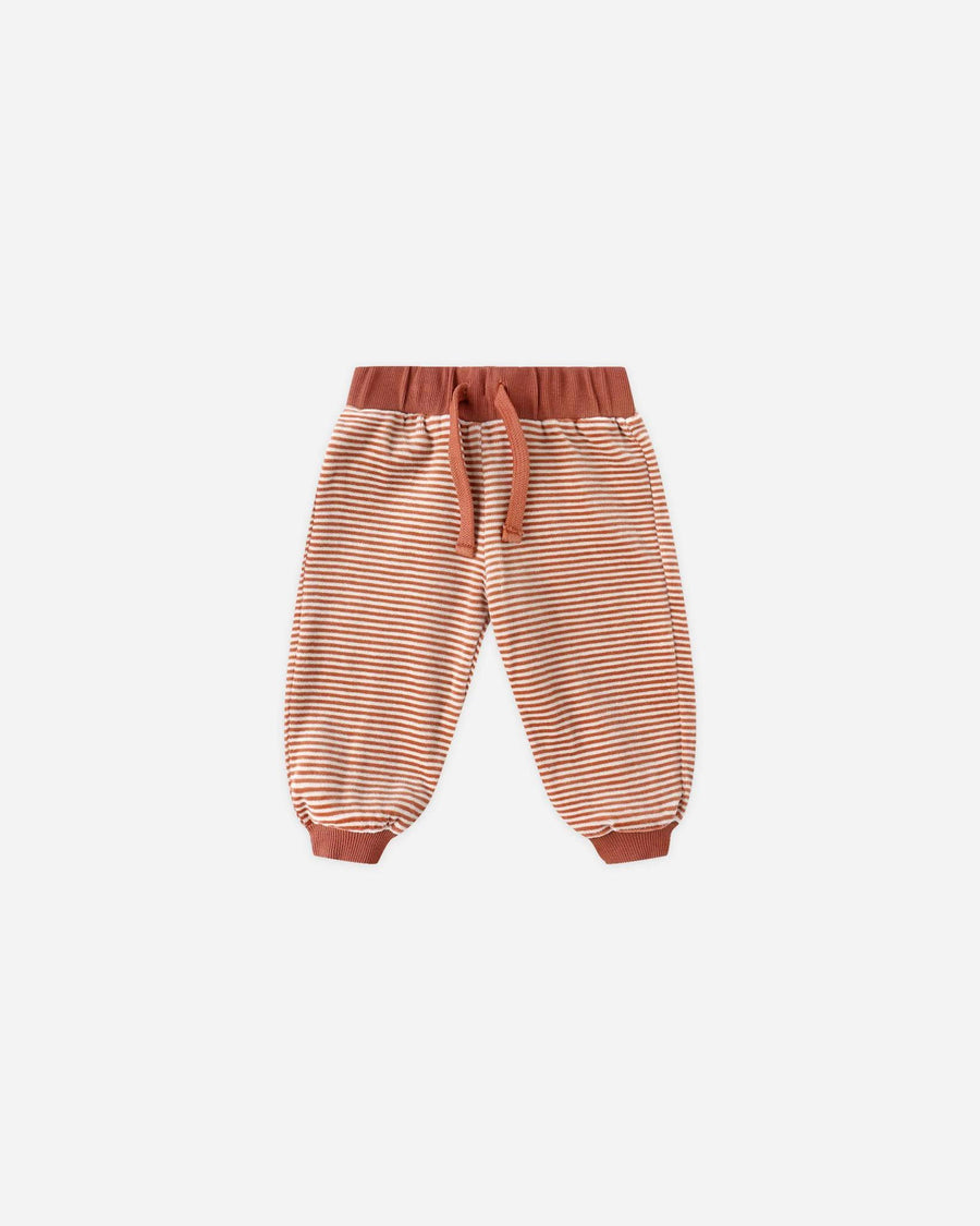 Velour Relaxed Sweatpant - Candy Stripe