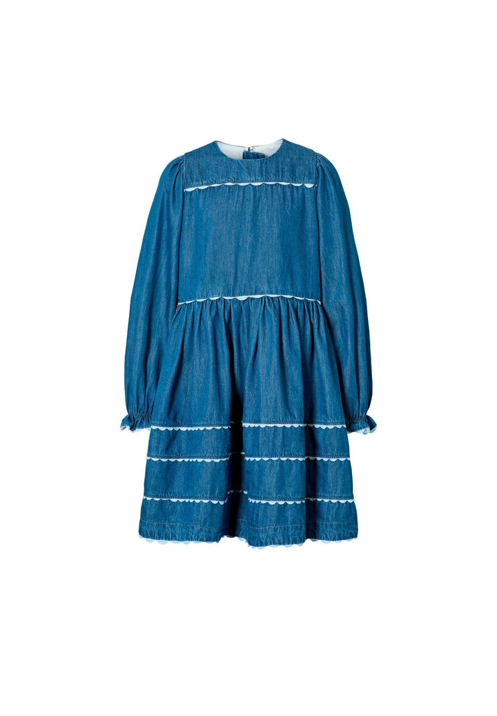 Caren Dress - Mid Blue Wash