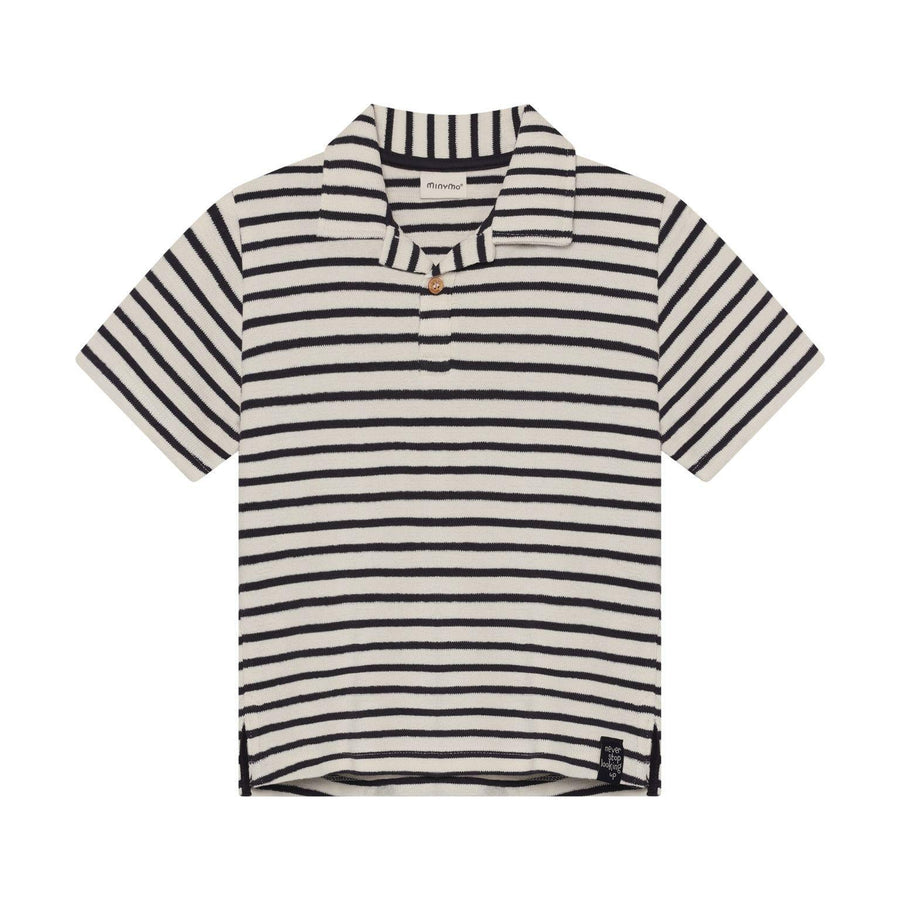 Nautical Stripe Terry Polo Shirt