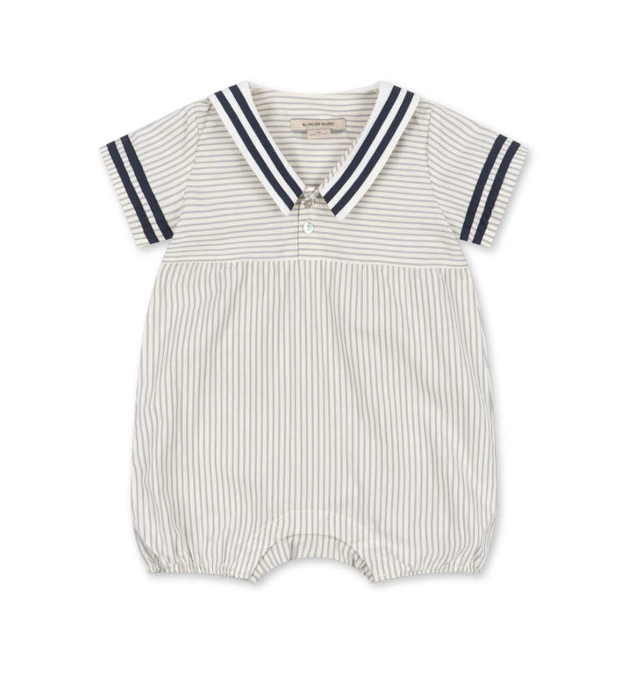 Allie Sailor Romper - Bleu Stripe