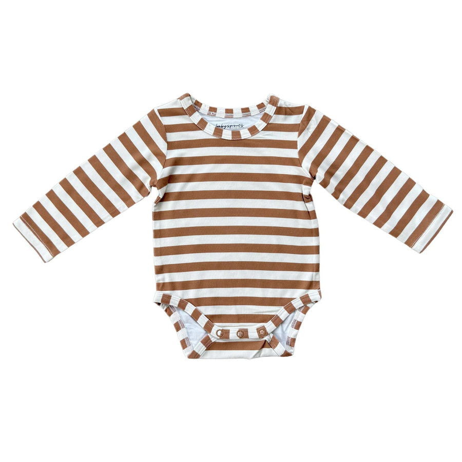 LS Bodysuit Carmel Stripe