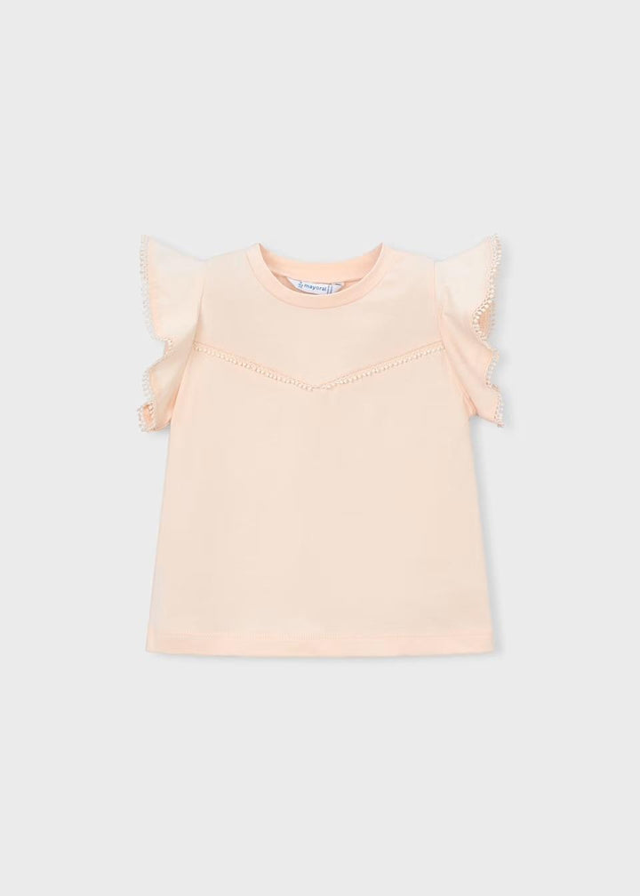 Ruffled T-Shirt - Salmon