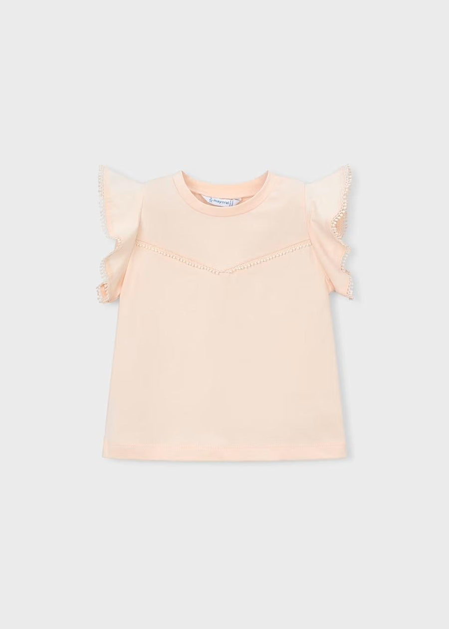 Ruffled T-Shirt - Salmon