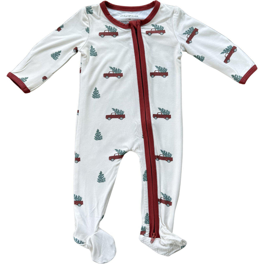 Footie Romper - Christmas Truck