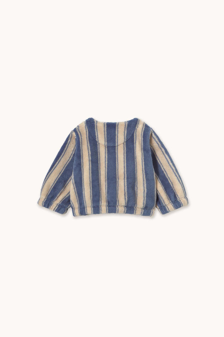Blue Retro Stripes Baby Polar Jacket