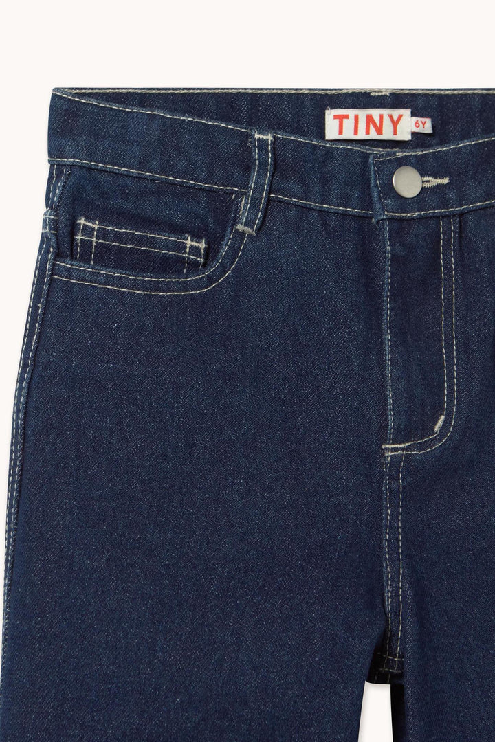 Constrast Red Denim Pant