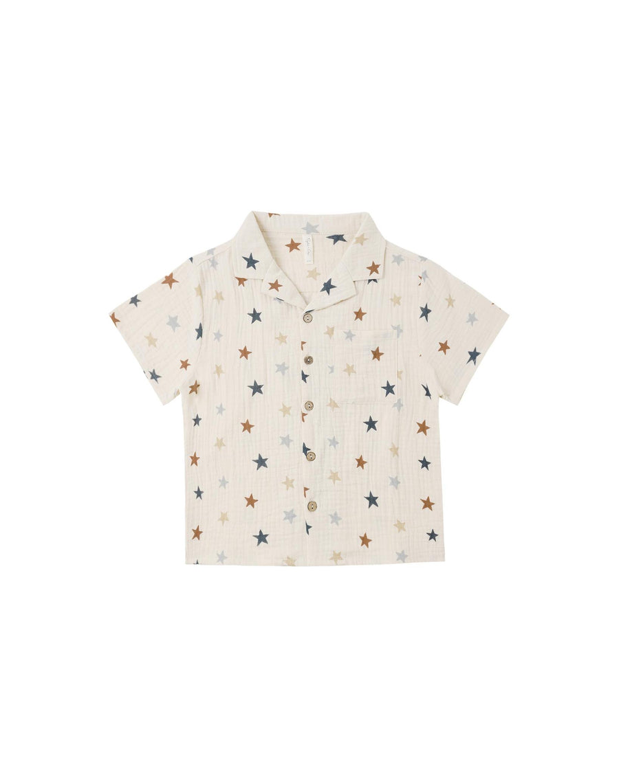 Lapel Collard Shirt - Stars