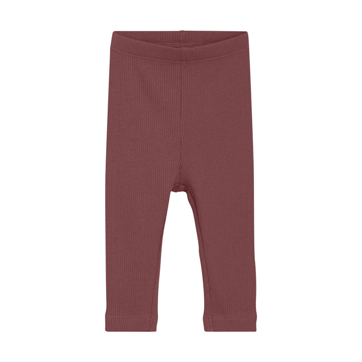 Burgundy Ribbed Leggings