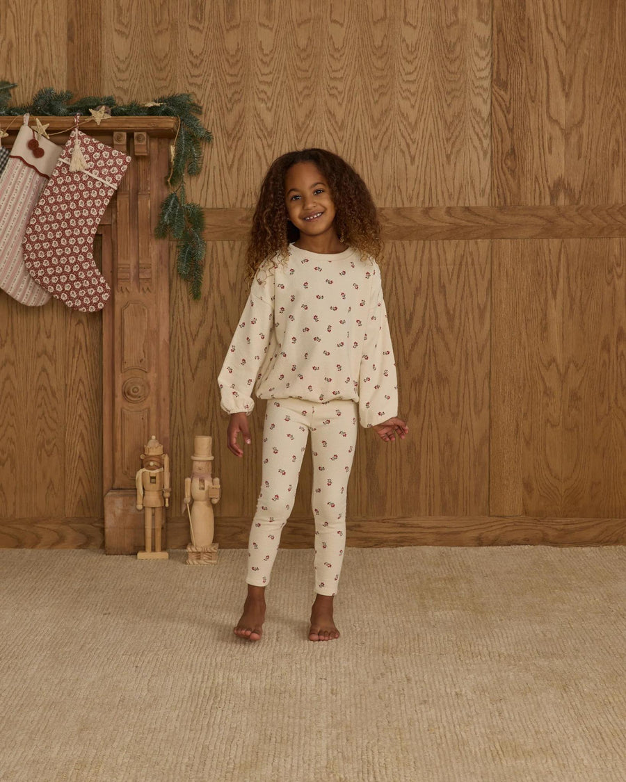 Spongey Knit Set - Ruby Ditsy