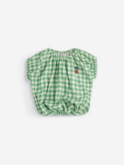 Pixel Sugar Beet Vichy Woven Blouse