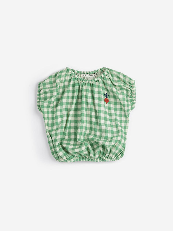 Pixel Sugar Beet Vichy Woven Blouse