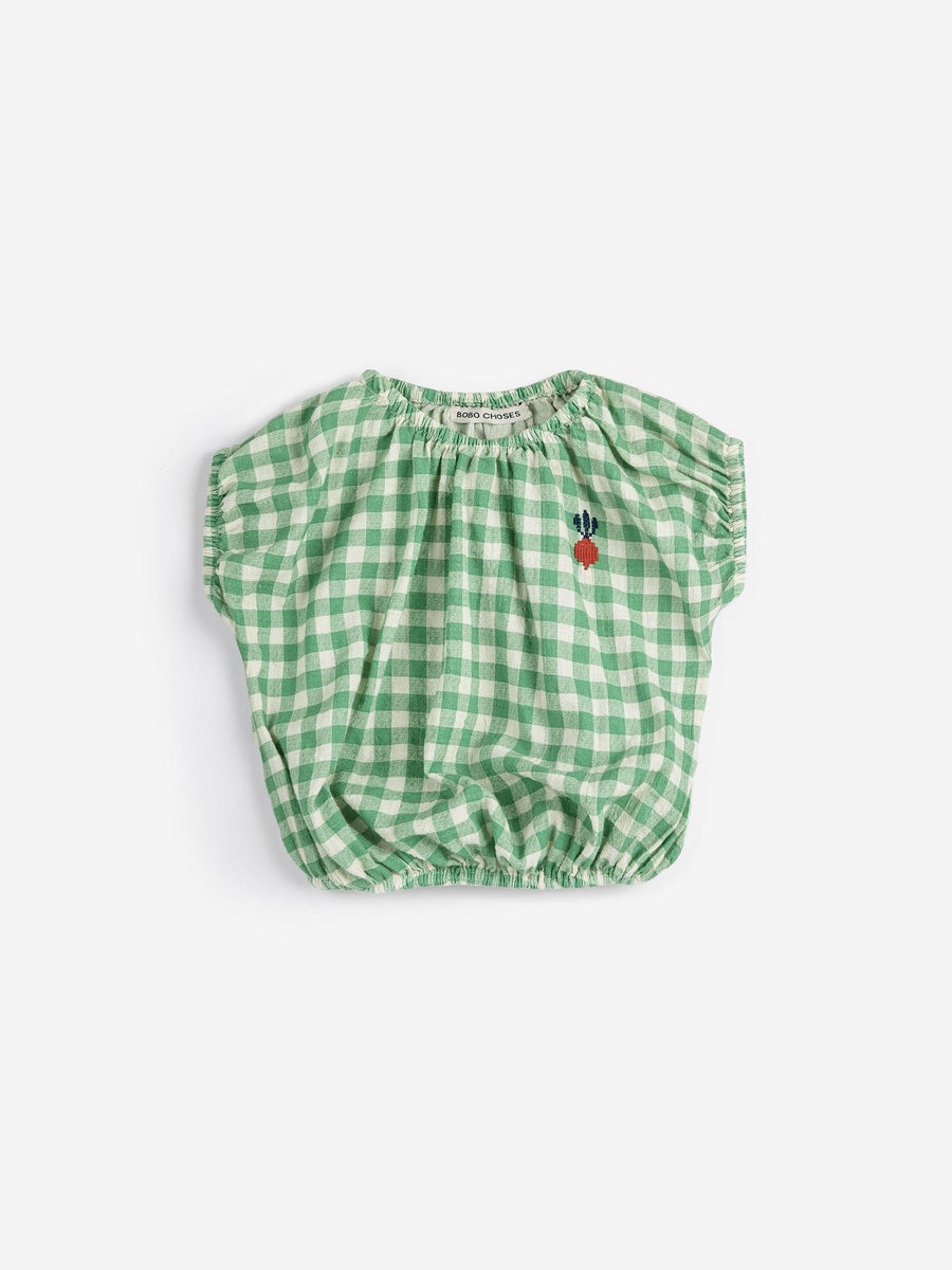 Pixel Sugar Beet Vichy Woven Blouse