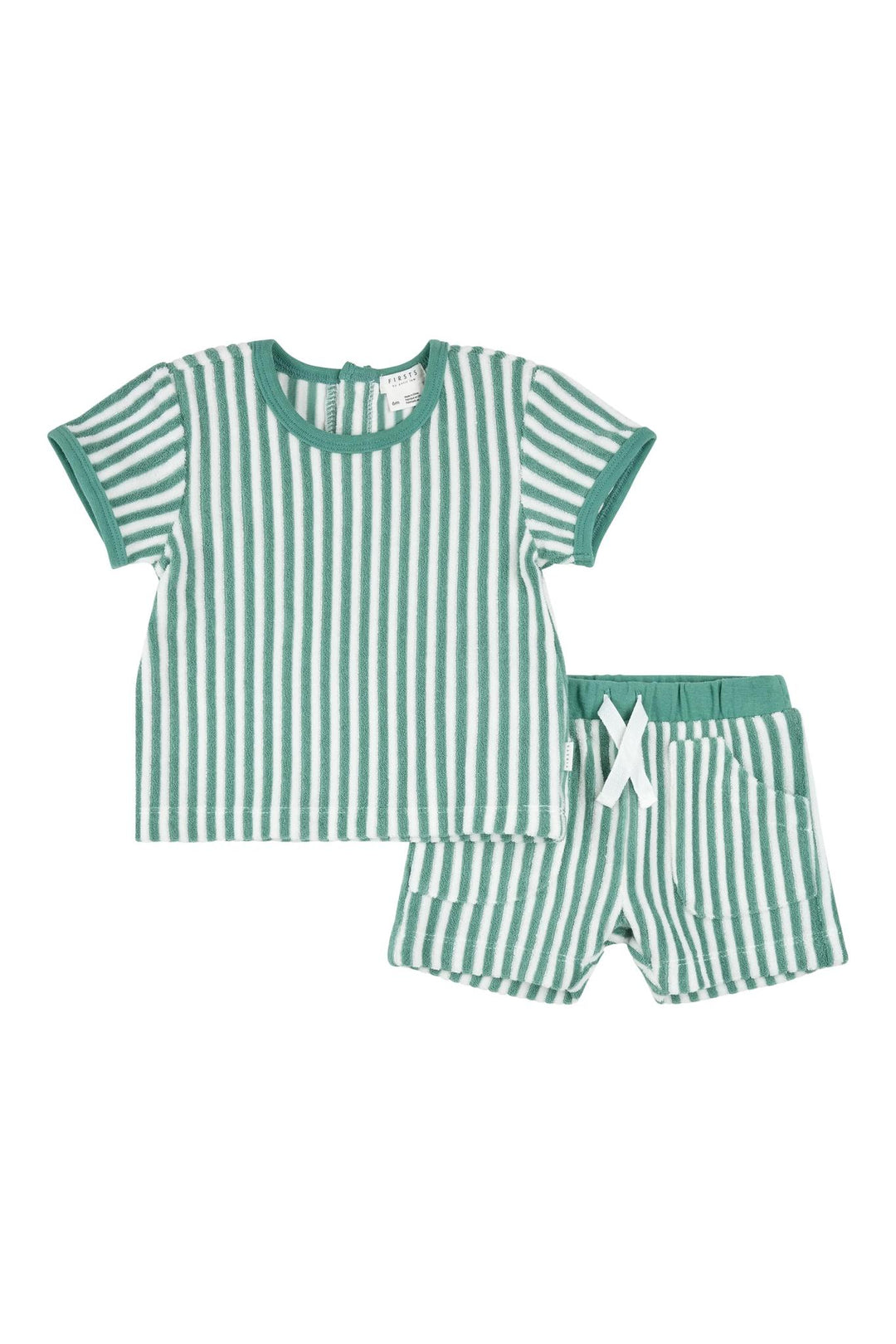 Short Set - Green Stripe